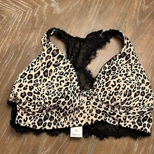 Maurice’s Leopard Print Bralette with Lace Racerback